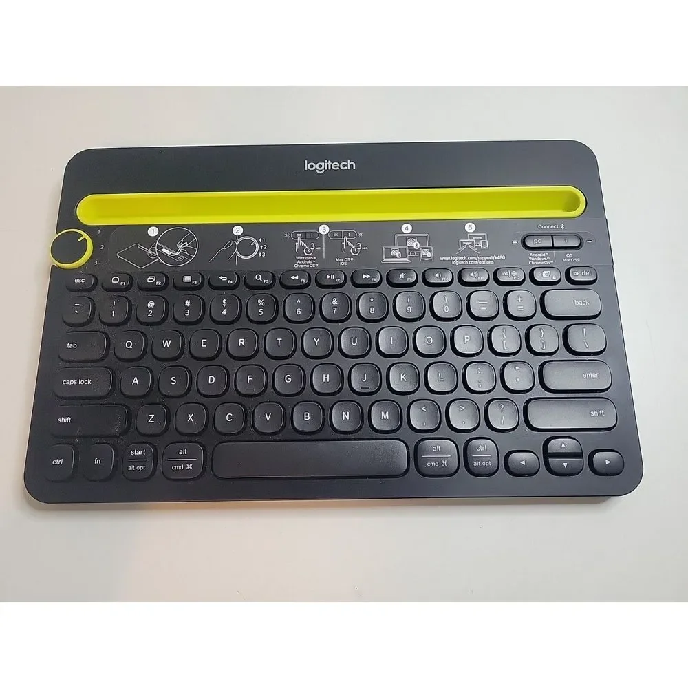 Logitech K480 Universal Mini Multi-Device Wireless Keyboard (920-006342), Black